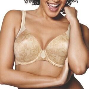 Playtex Love My Curve Bra Beige 40G Modesty 4848 Smoothing Underwire NEW